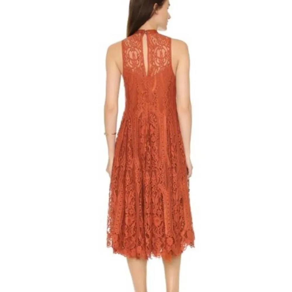 Free People Angel Rays Copper Lace Dress